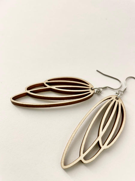 COCOON Midi korvikset,koivu, made in Finland